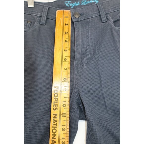 English Laundry Mens Navy Straight Fit Pants 32 X 30 Academia Office Flat Front - Picture 5 of 13